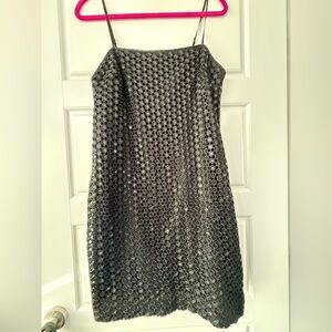 Banana Republic Sequined Spaghetti Strap Party Dress - Black - NWT - Size 10